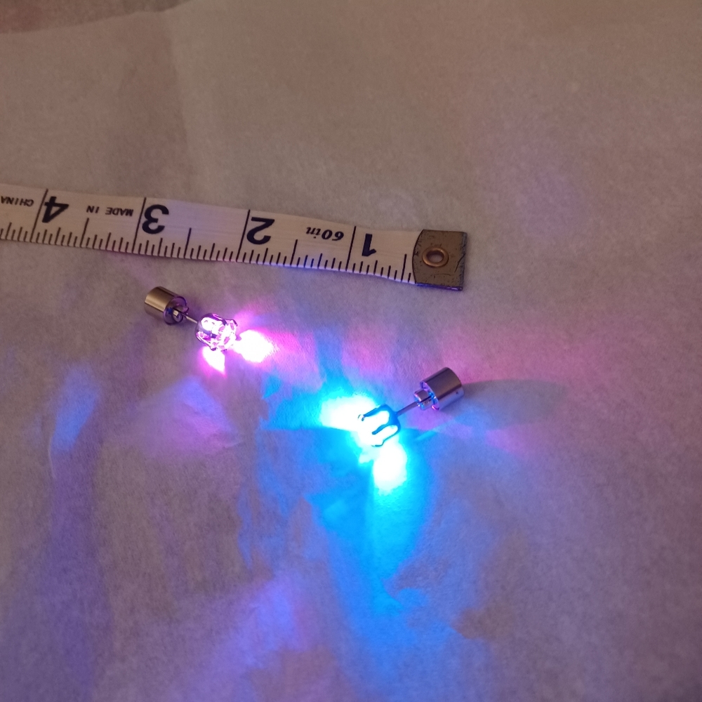 Light-up earrings.
